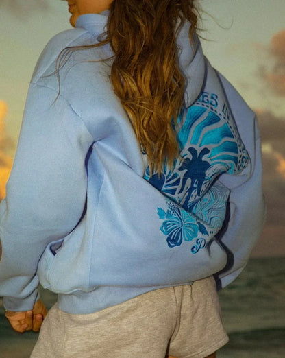 Marine - Hoodie tropicale élégante