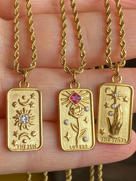 Solène - Collier Etoiles Tarot Adele Carte Or