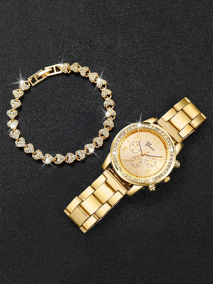 Colombe - Montre en Acier Inoxydable pour Femme avec Bracelet Assorti
