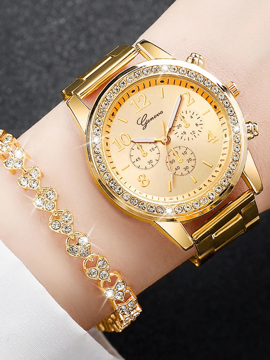 Colombe - Montre en Acier Inoxydable pour Femme avec Bracelet Assorti