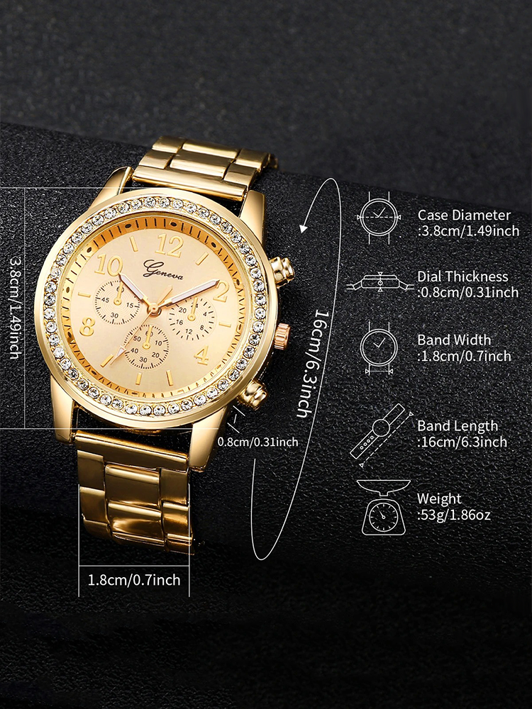 Colombe - Montre en Acier Inoxydable pour Femme avec Bracelet Assorti