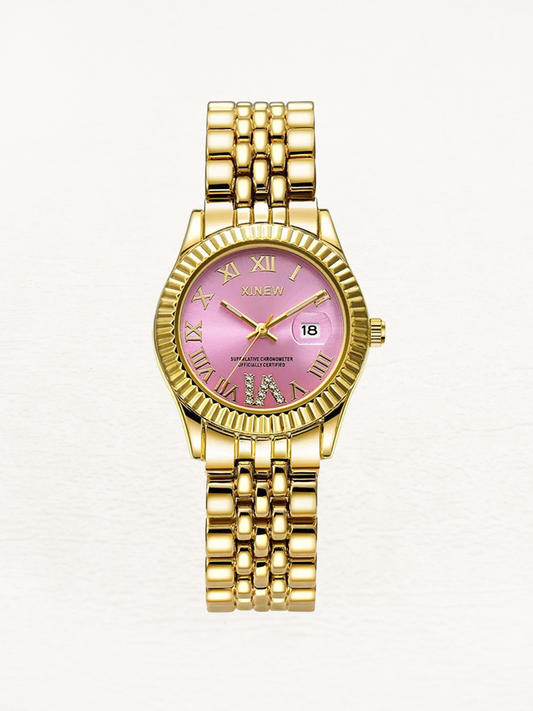 Albinia - Montre Femme Quartz avec Zirkonia Or-Rose