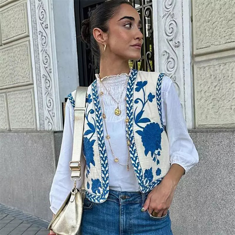 Isabella - Gilet brodé