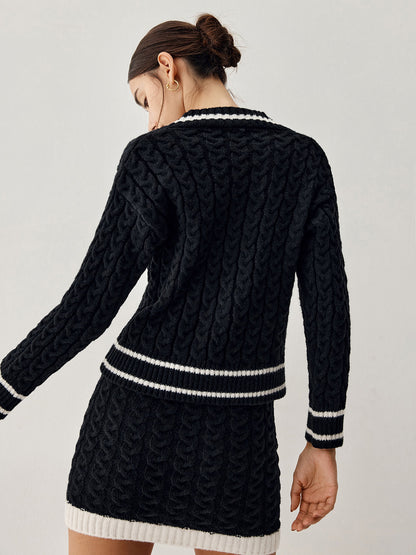 Éléonore - Pull en Tricot avec Jupe