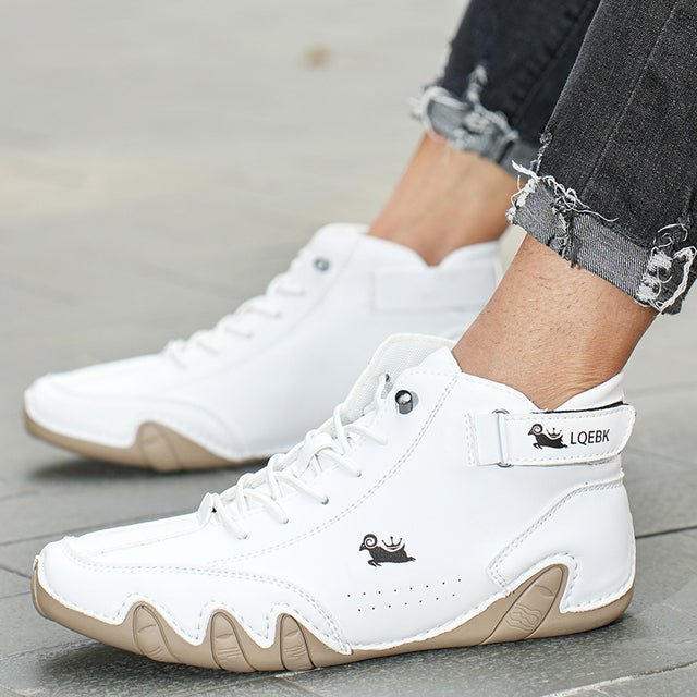 Léo - Chaussure dénuée de talon ultra-confortable en cuir véritable antidérapante (Unisexe)