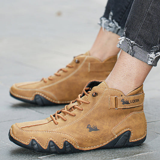 Léo - Chaussure dénuée de talon ultra-confortable en cuir véritable antidérapante (Unisexe)