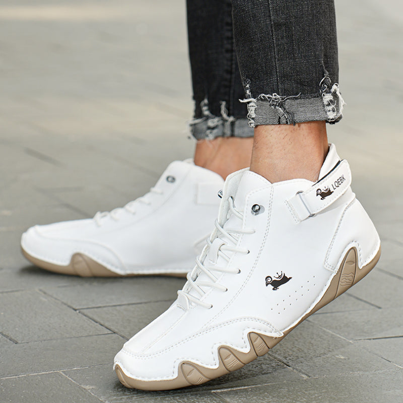 Léo - Chaussure dénuée de talon ultra-confortable en cuir véritable antidérapante (Unisexe)