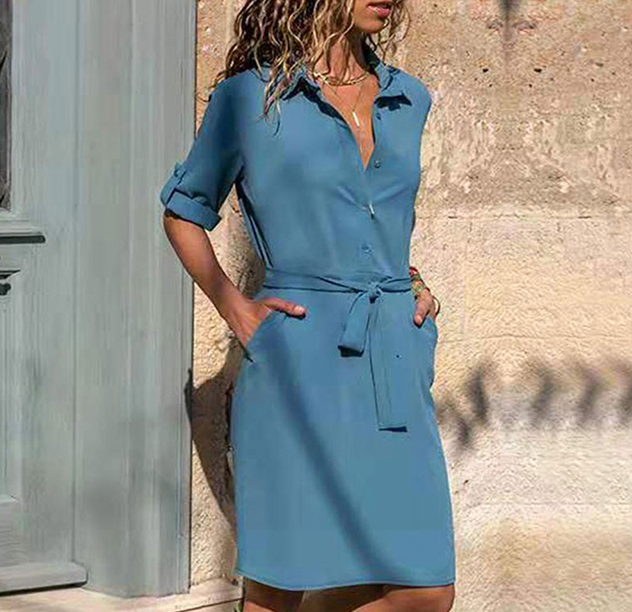 Jenny - Robe chic bleu marine