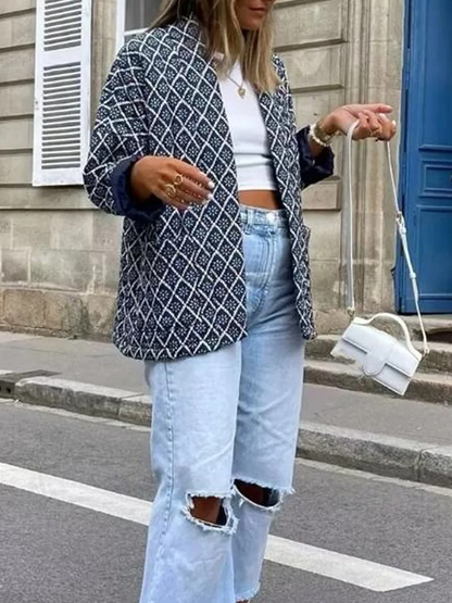 Solène - Veste matelassée Femme | Veste en quilt avec imprimé | Veste élégante pour femme