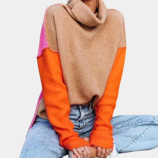 Reem - Colourblock Sweater Oversized Pour Femmes