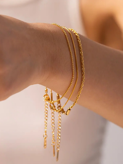 Simone - Set de Bracelets 3 Couches Carolina Doré