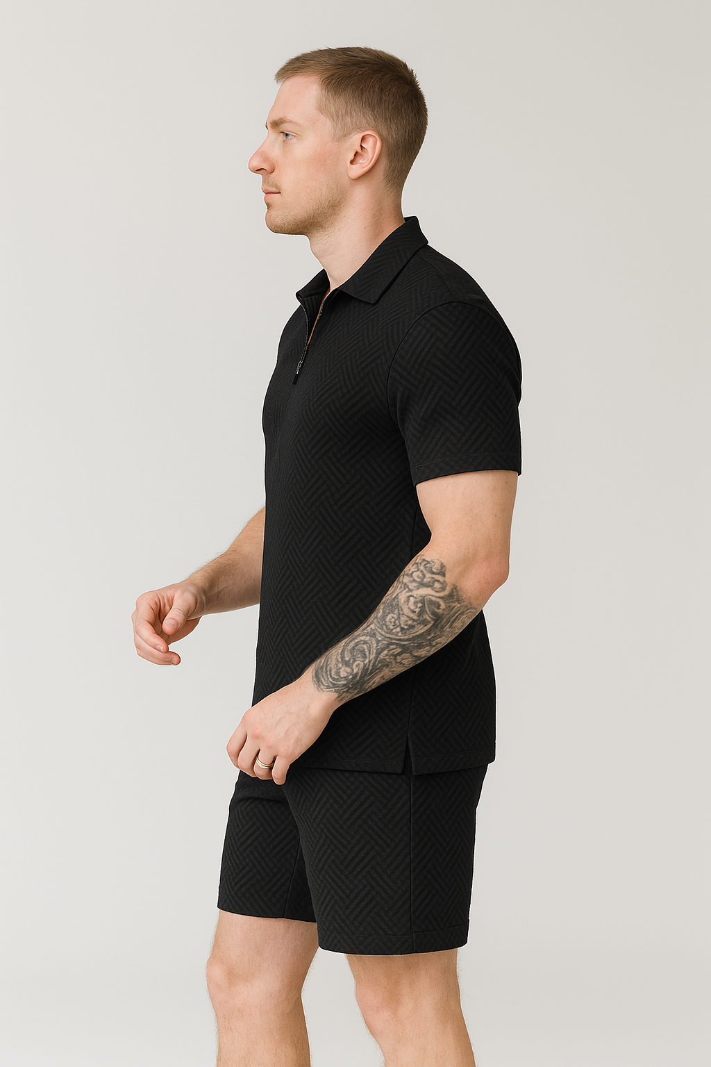 Calixte - Ensemble D’été Deux Pièces en lin Léger et Élégant Pour Homme, Composé d’un Polo et d’un Short