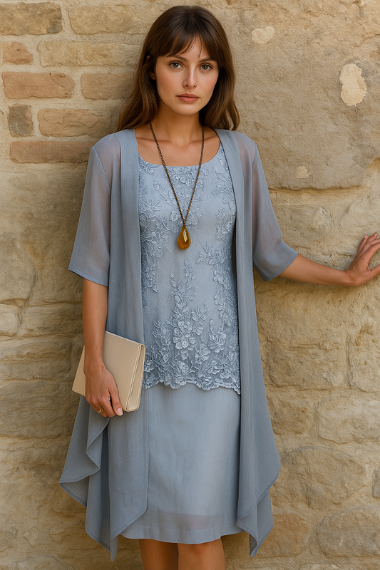 Isabella – Robe brodée avec couverture en voile
