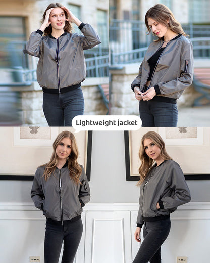 Maya - Blouson aviateur classique et élégant avec poches – Parfait pour toutes les occasions