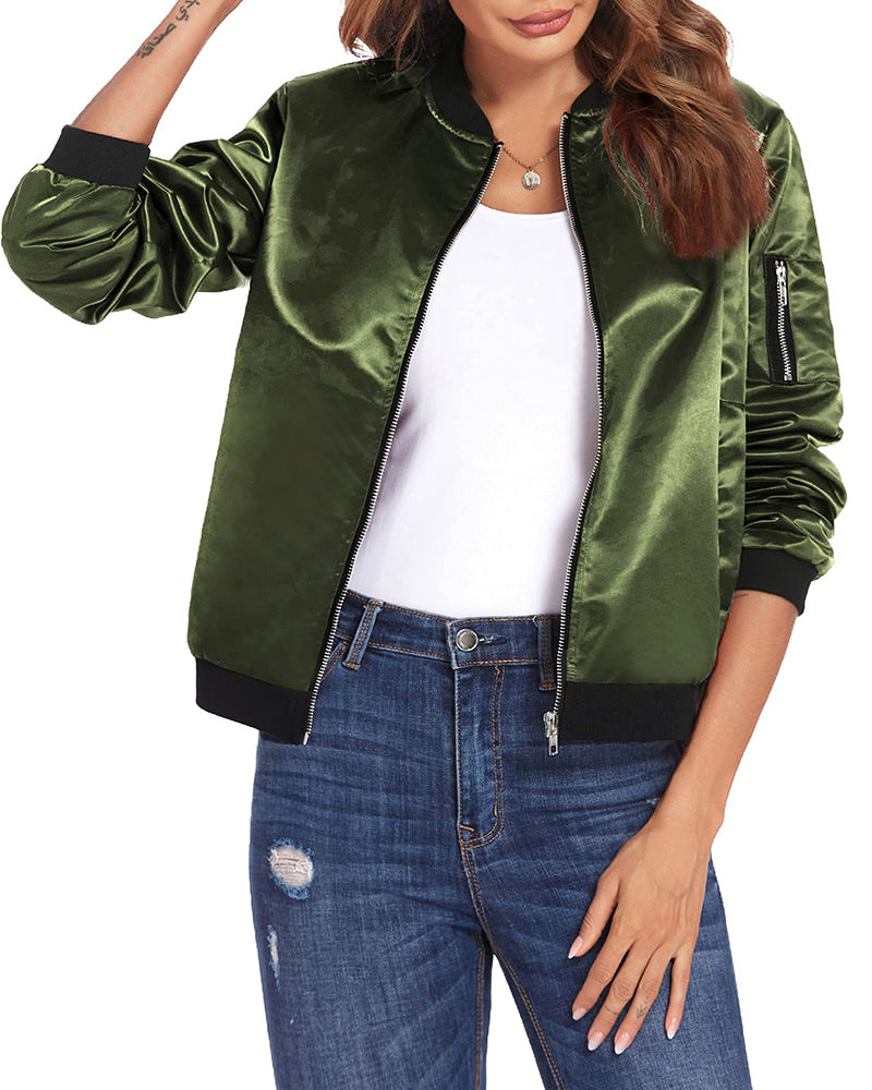 Maya - Blouson aviateur classique et élégant avec poches – Parfait pour toutes les occasions