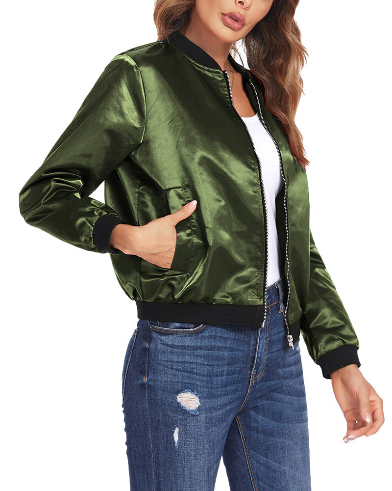 Maya - Blouson aviateur classique et élégant avec poches – Parfait pour toutes les occasions