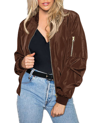 Maya - Blouson aviateur classique et élégant avec poches – Parfait pour toutes les occasions