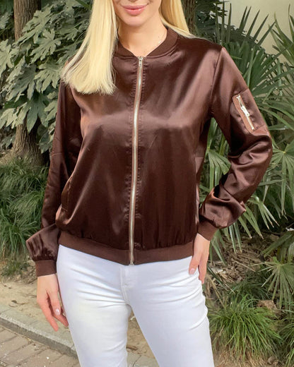 Maya - Blouson aviateur classique et élégant avec poches – Parfait pour toutes les occasions