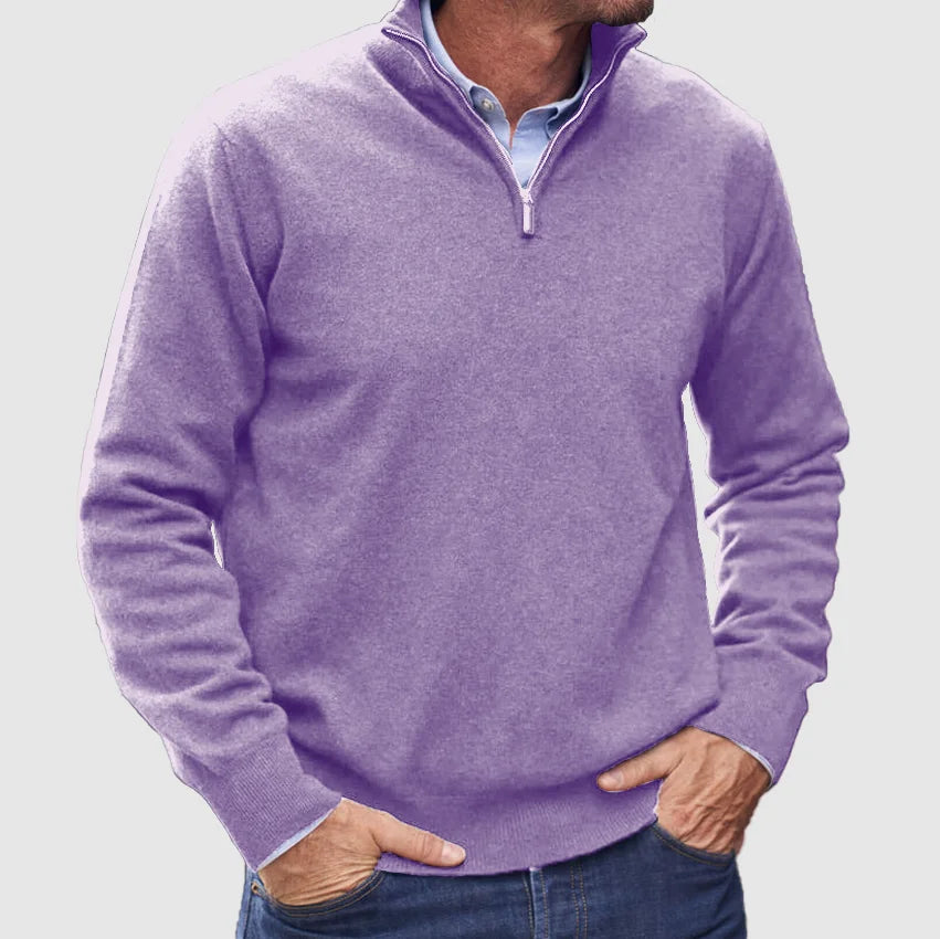 Narcisse - Pull zippé en cachemire italien pour homme
