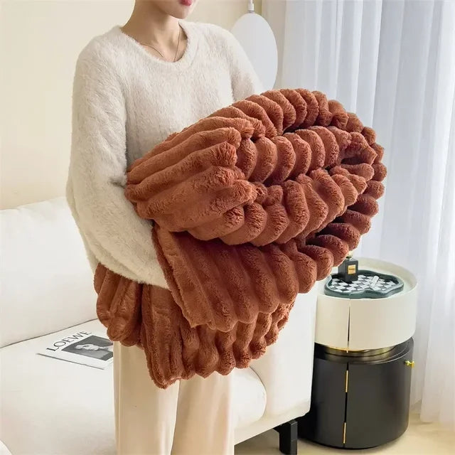 Couverture - Maxi en Peluche de CozyCouture Pour un Confort Luxueux et une Chaleur Ultime Pour le lit ou le Canapé