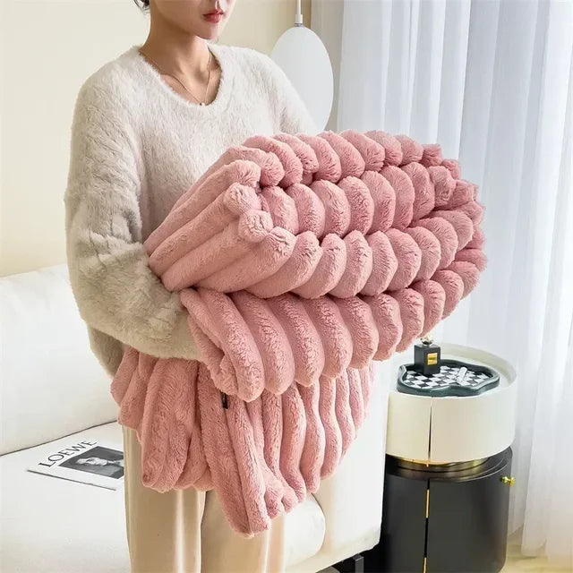 Couverture - Maxi en Peluche de CozyCouture Pour un Confort Luxueux et une Chaleur Ultime Pour le lit ou le Canapé