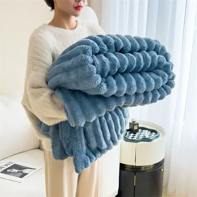 Couverture - Maxi en Peluche de CozyCouture Pour un Confort Luxueux et une Chaleur Ultime Pour le lit ou le Canapé