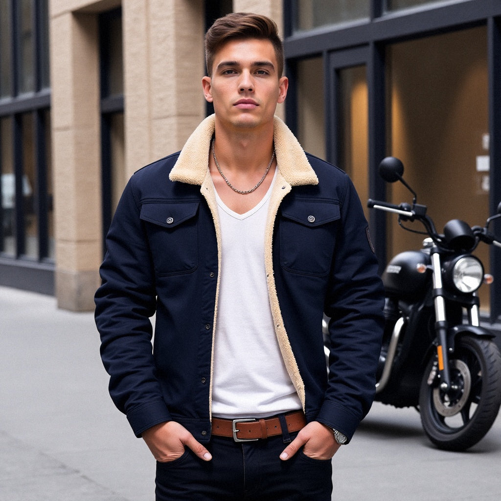 Maxwell - Veste pour Homme Doublée Sherpa