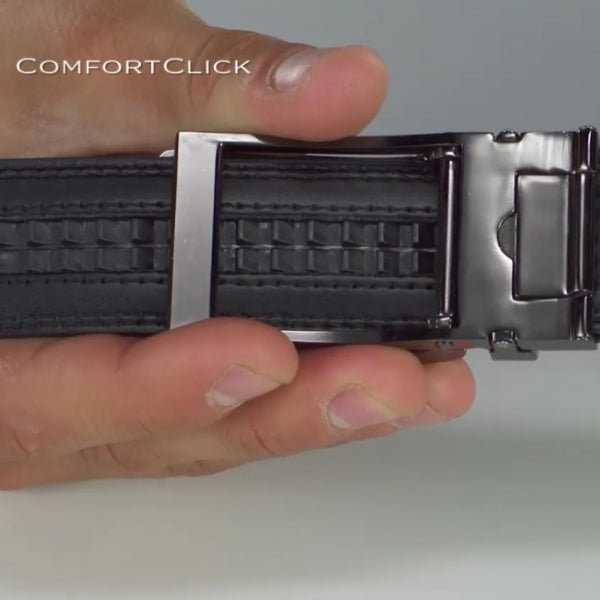 Nick - Ceinture Confort Click en Cuir à Réglage Micro pour Toutes les Tailles