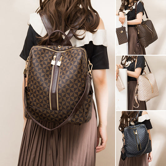 Ava - Ensemble Élégant Antivol à Deux Pièces avec Sac à Dos Convertible et Porte-monnaie au Design Chic