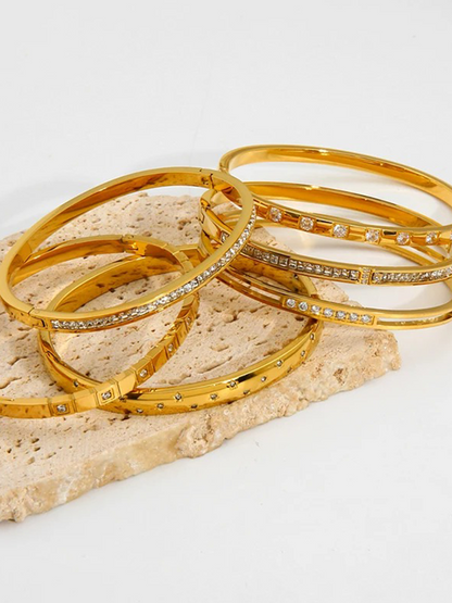 Léandra - Bracelet Manchette Basiques Or