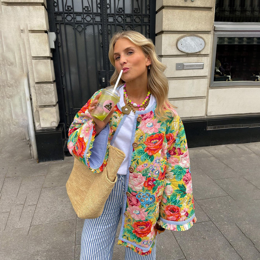 Ella - Veste matelassée à fleurs