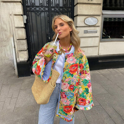 Ella - Veste matelassée à fleurs