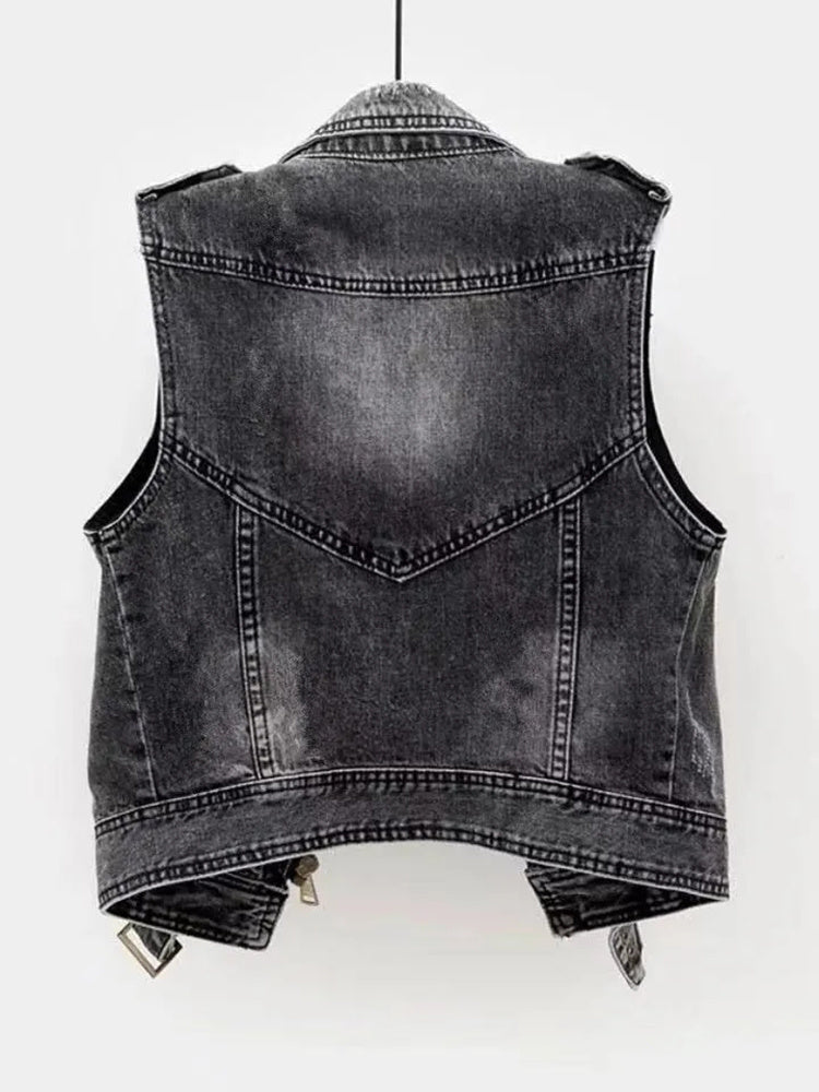 Kataleya - Gilet en Denim Pour Femme