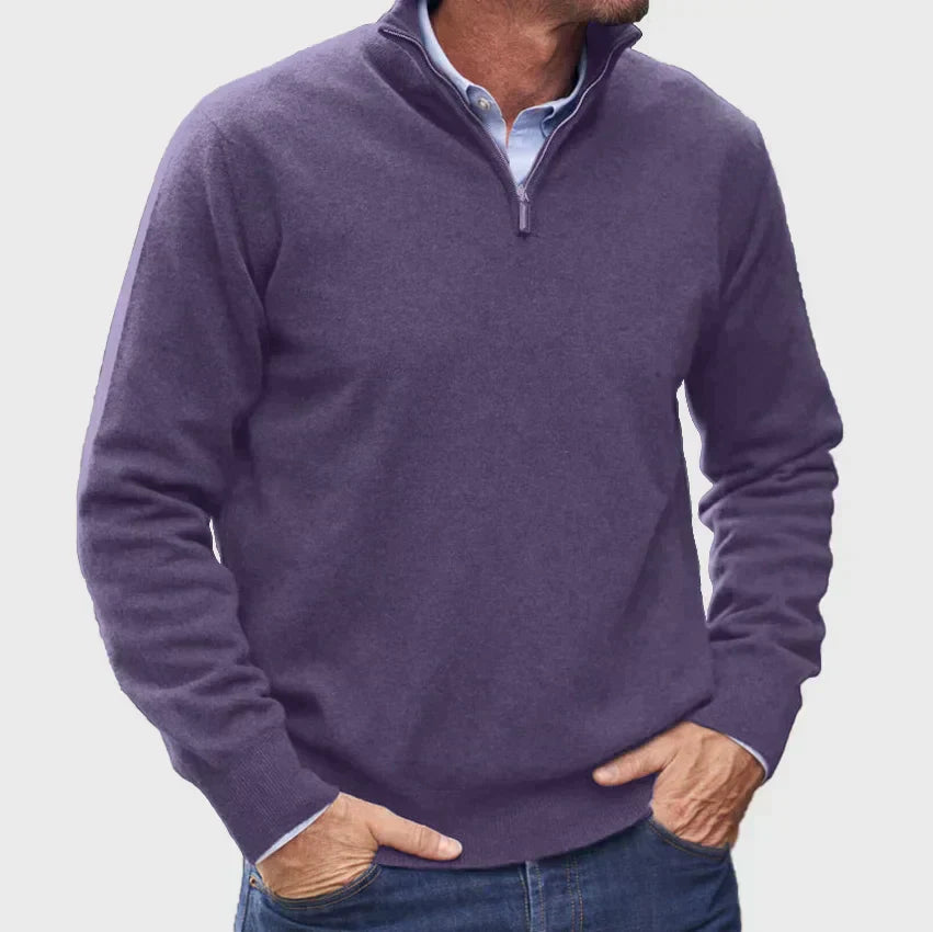 Narcisse - Pull zippé en cachemire italien pour homme