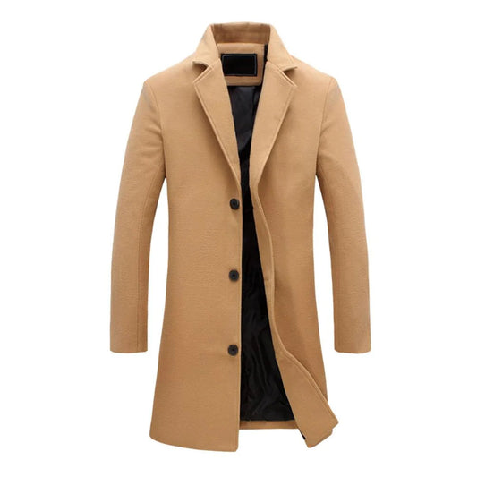 Rock - Manteau Long en Laine pour Homme