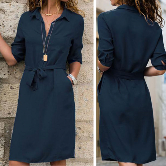 Jenny - Robe chic bleu marine