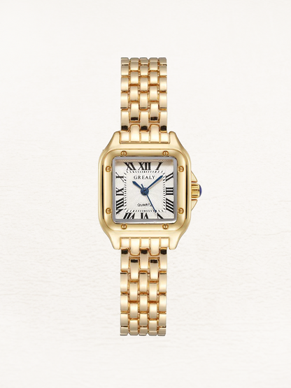 Roseline - Montre Femme avec Boîtier Carré Or
