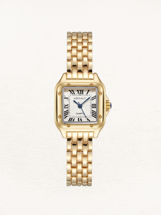 Roseline - Montre Femme avec Boîtier Carré Or