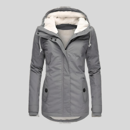 Chérie - Longue Veste Hivernale Imperméable avec Capuchon et Doublure