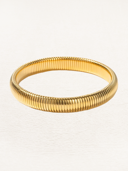 Rachelle - Bracelet Serpent Large Stretch Or