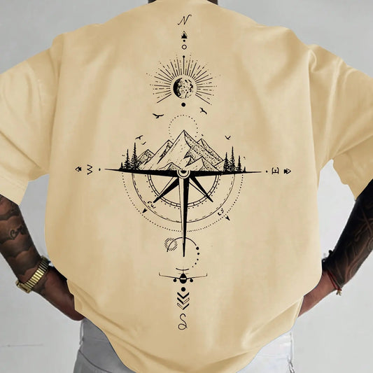 Patrice – T-shirt pour Homme avec Design de Boussole