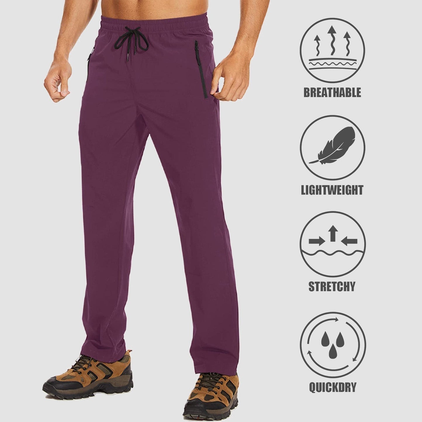 Glenn - Pantalon de randonnée extensible et à séchage rapide pour homme