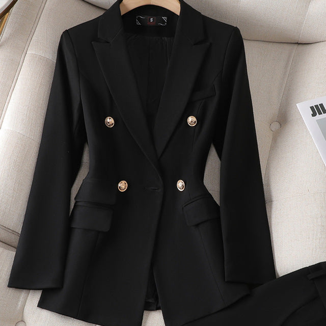 Kounie - Ensemble Blazer et Pantalon à Double plis