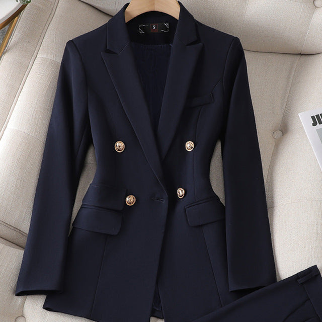 Kounie - Ensemble Blazer et Pantalon à Double plis