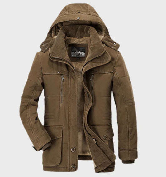 Nelson - Manteau d'hiver épais pour Hommes avec Capuche et Poches Profondes