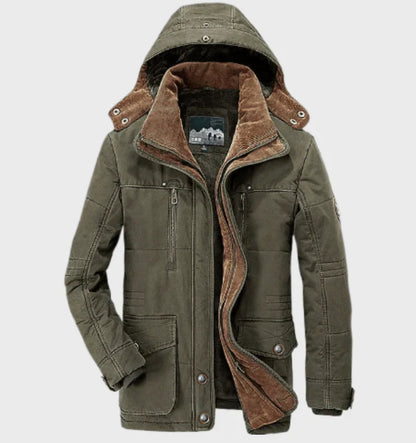 Nelson - Manteau d'hiver épais pour Hommes avec Capuche et Poches Profondes