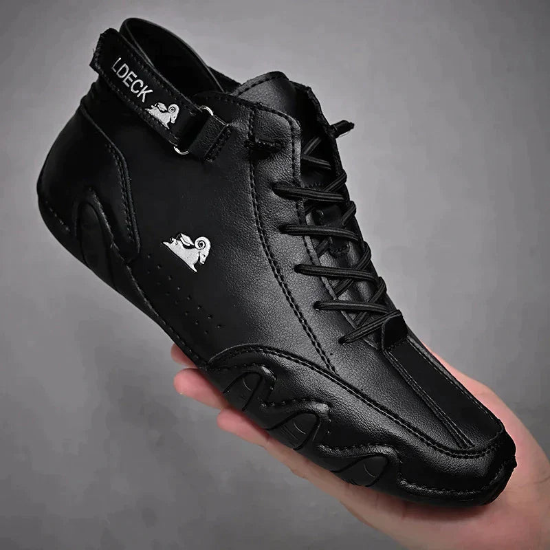 Léo - Chaussure dénuée de talon ultra-confortable en cuir véritable antidérapante (Unisexe)