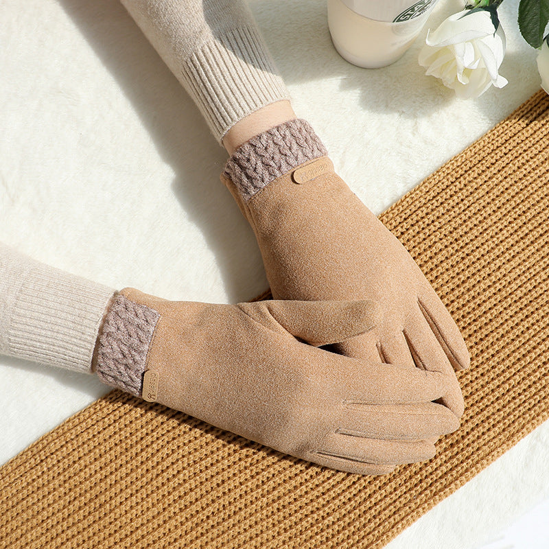 Aurélienne - Élégants gants d'hiver chauds avec une doublure douce.