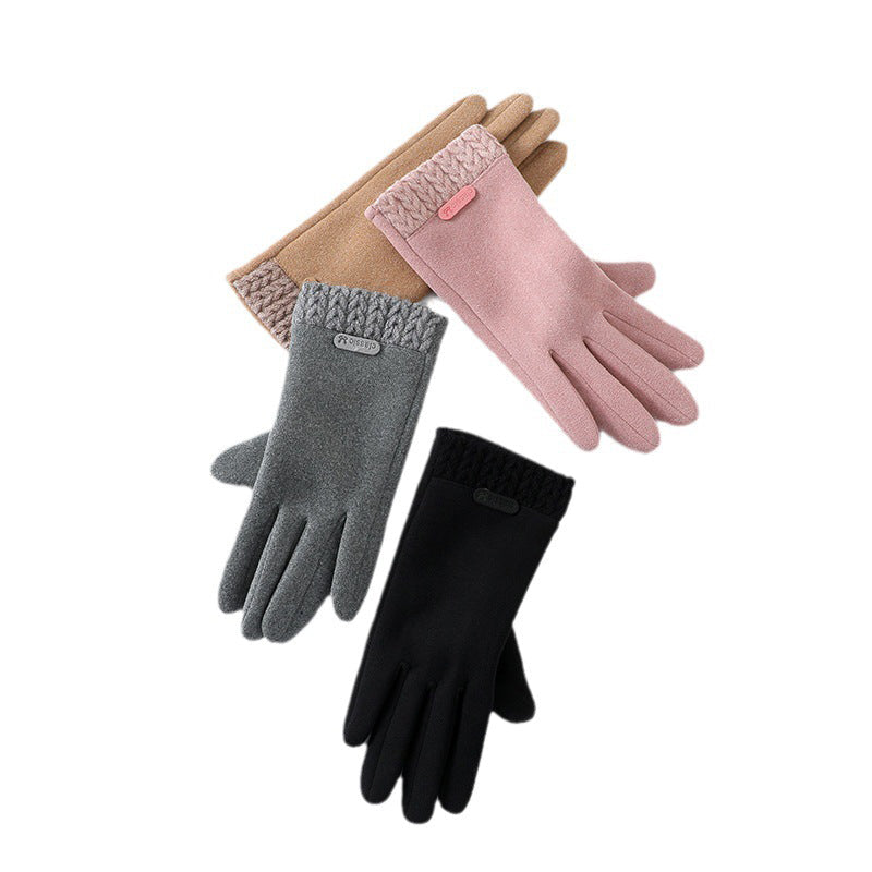 Aurélienne - Élégants gants d'hiver chauds avec une doublure douce.