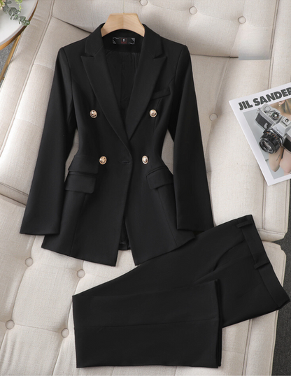 Kounie - Ensemble Blazer et Pantalon à Double plis